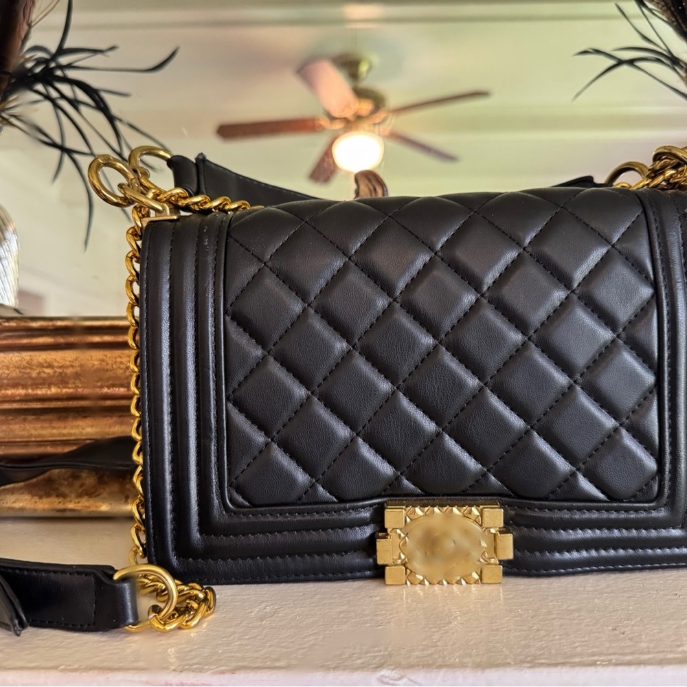 Black Quilted Leather bag